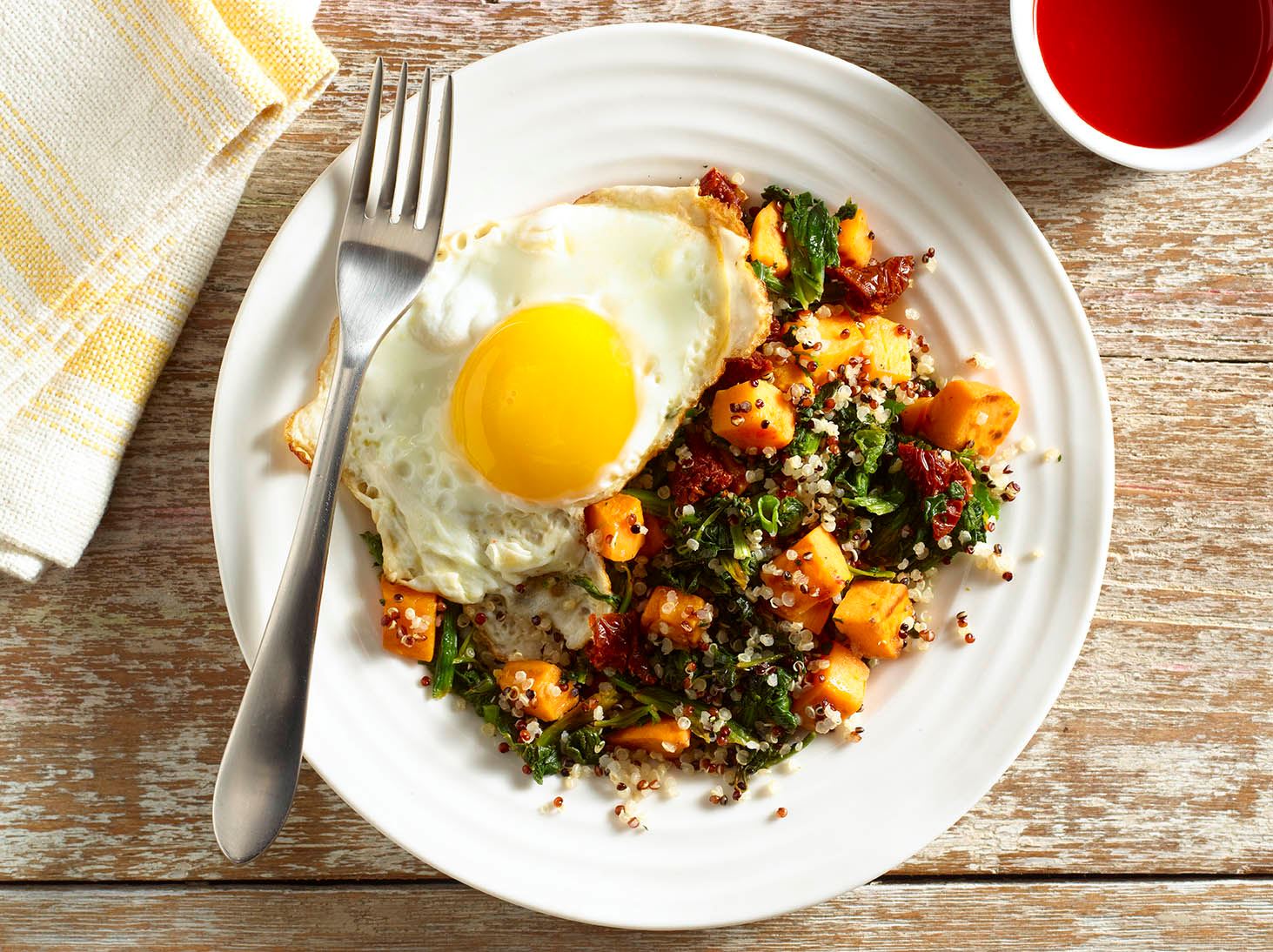 Quinoa Sweet Potato Hash and Eggs