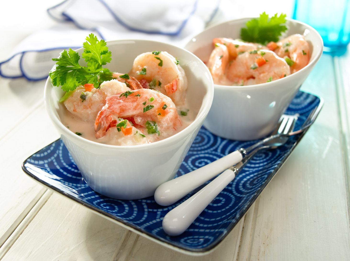 Ceviche de Camarones con Coco 