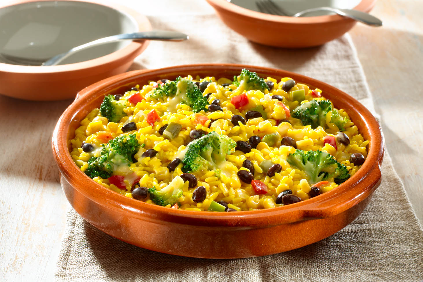 Arroz con Verduras y Frijoles Negros