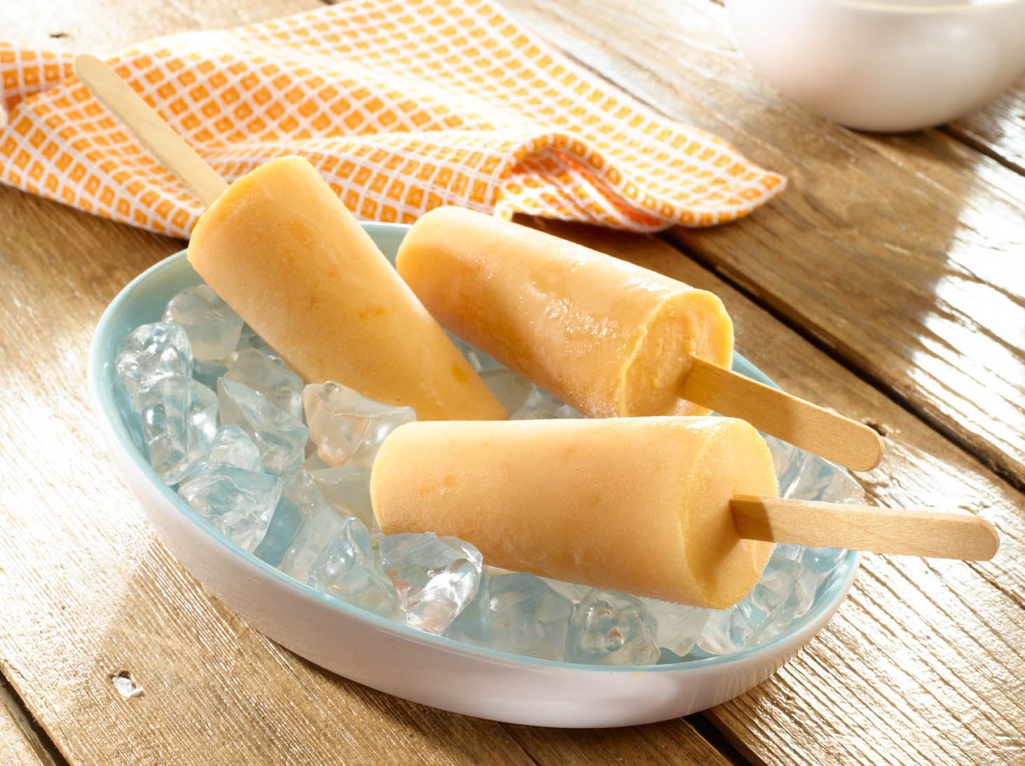 Peaches and Cream Ice Pops