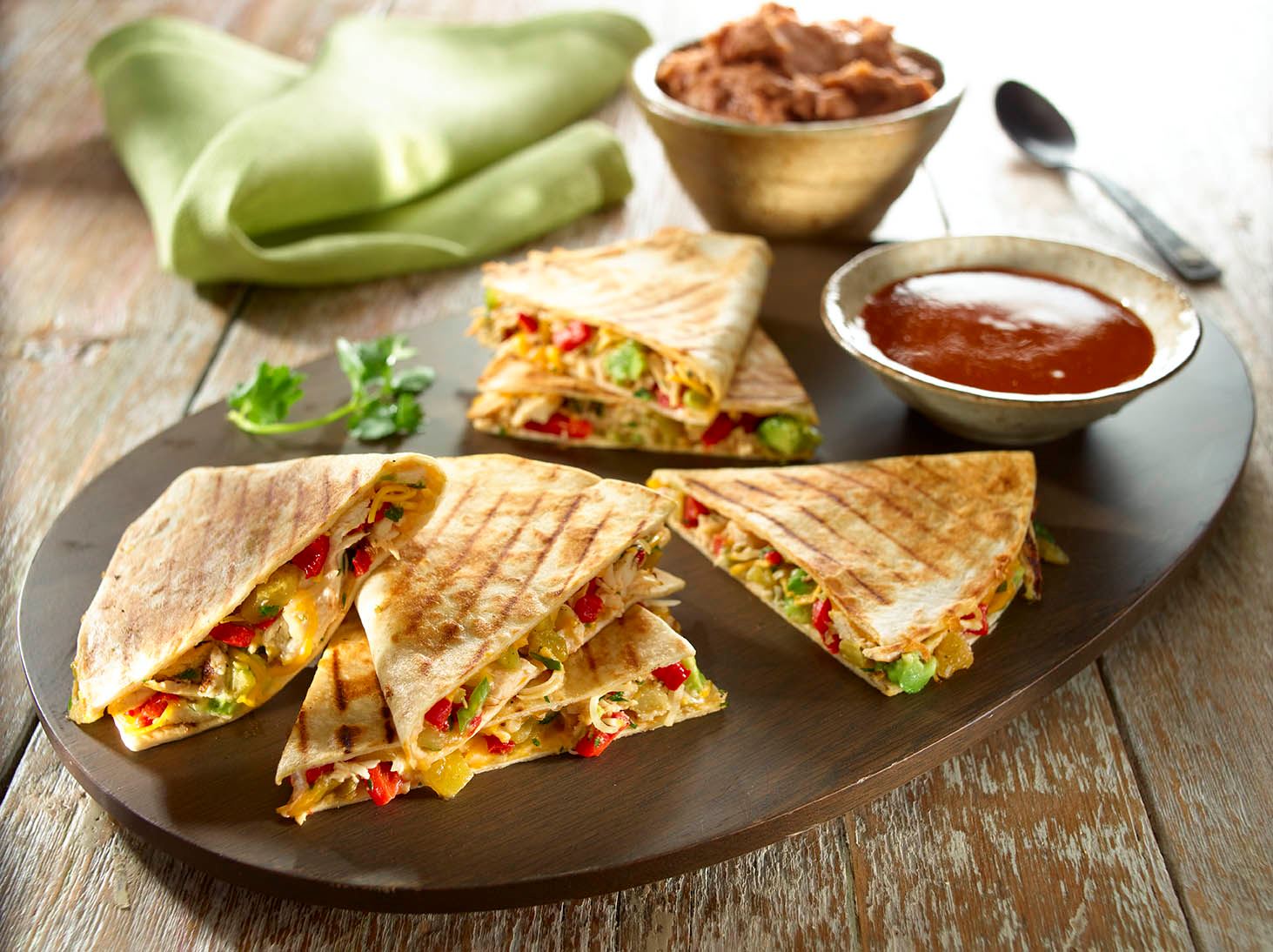 Chicken and Avocado Quesadillas