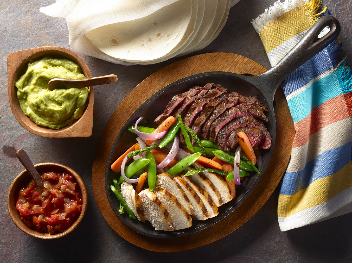 Fajitas de Pollo y Carne