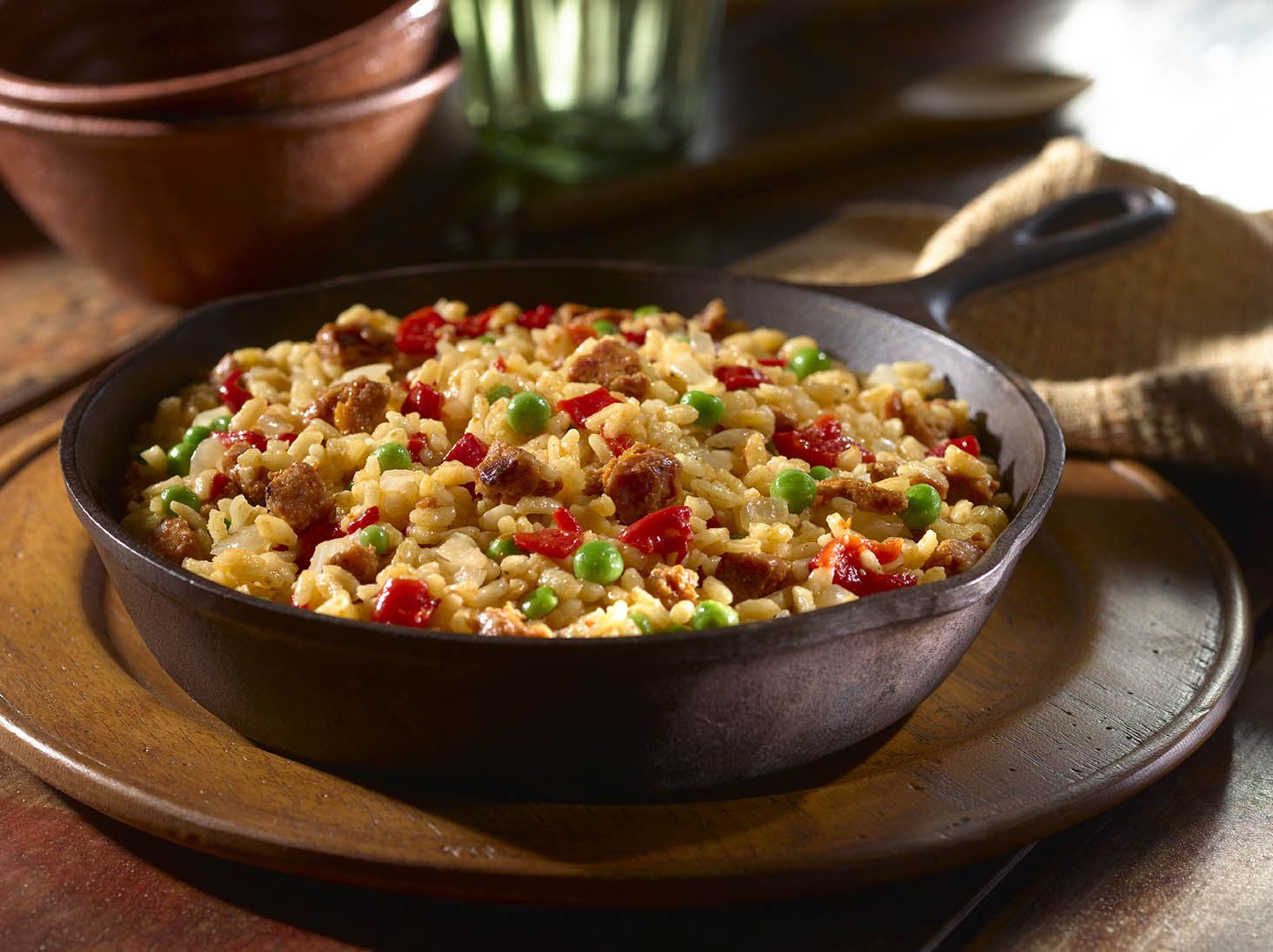 Risotto con Guisantes, Chorizo y Pimiento