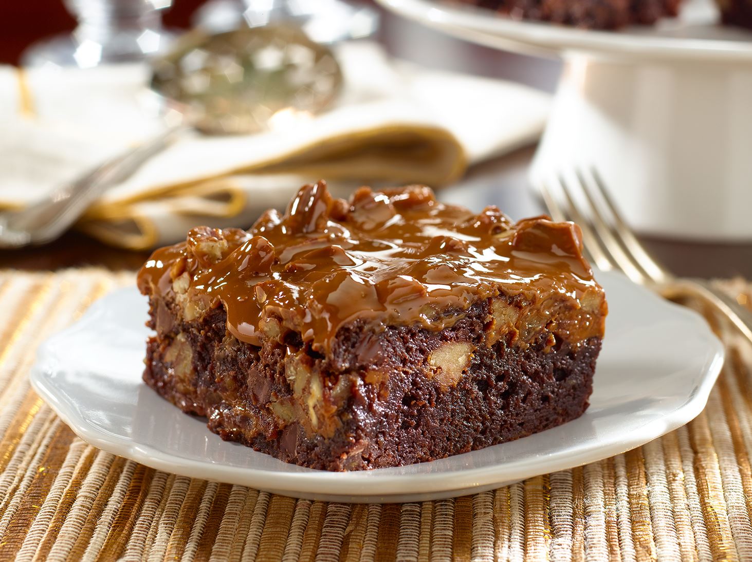 Brownies de Café con Dulce de Leche y Nueces