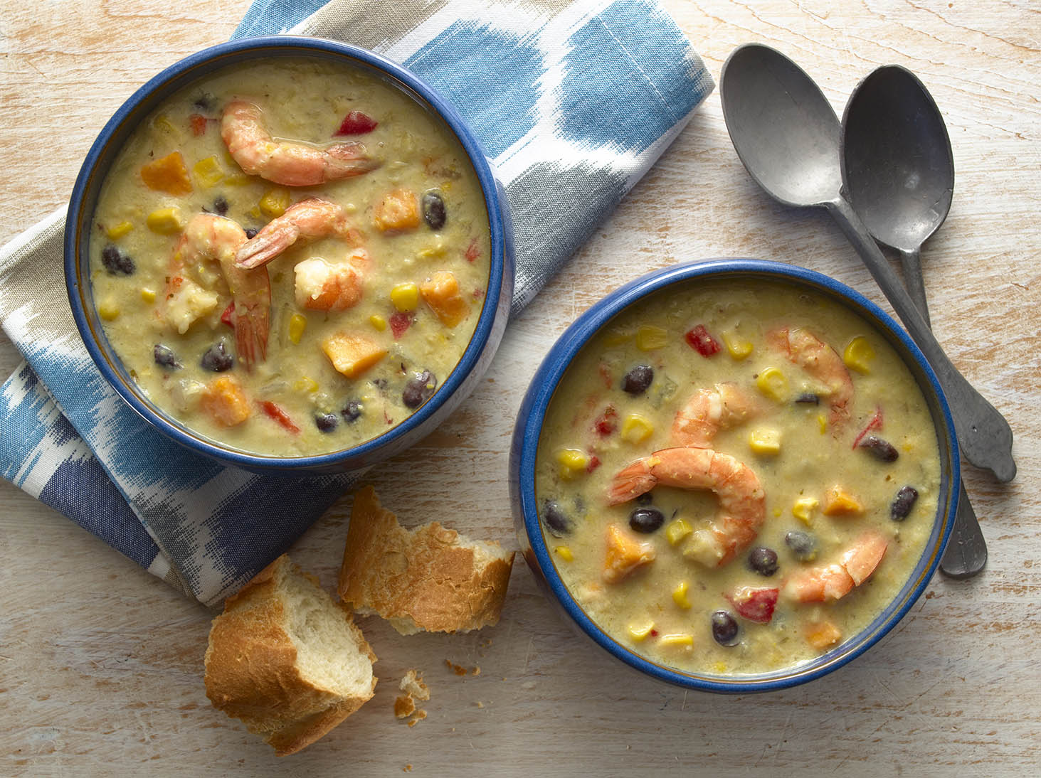 Corn, Black Bean and Shrimp Chowder