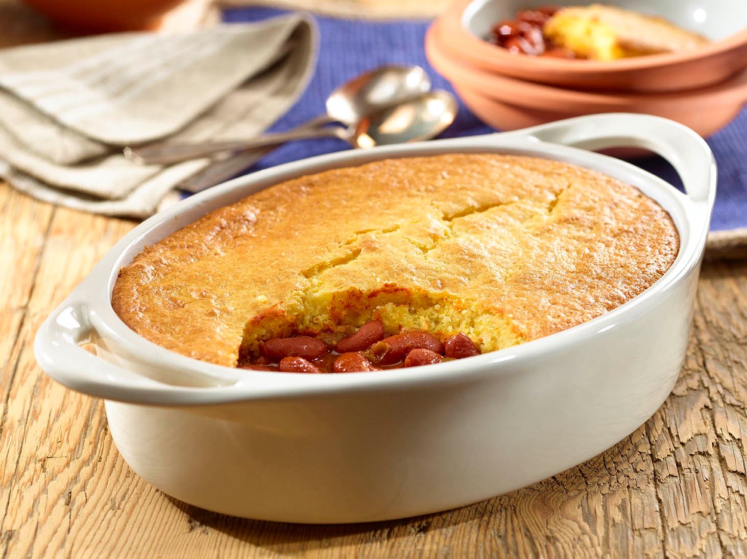 Cornbread-Topped Red Kidney Bean Chili