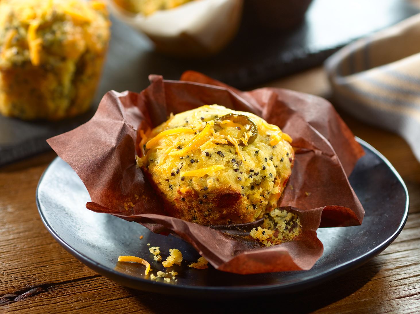 Muffins de Quinua, Queso y Jalapeño