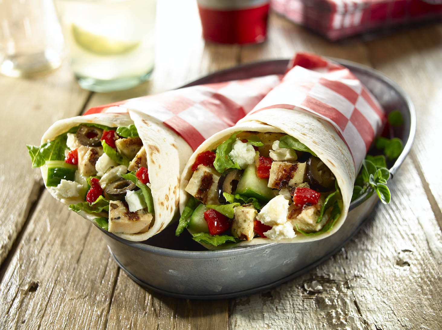 Mediterranean Chicken Wraps