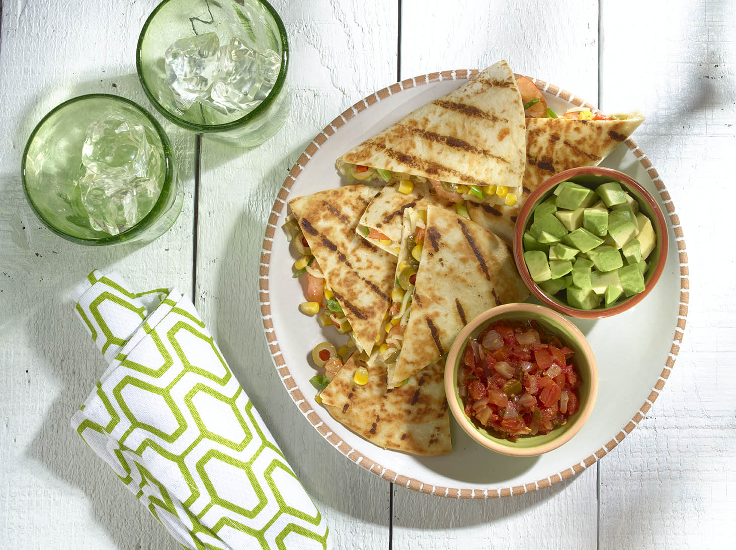 Quesadillas Picantes con Camarones y Maíz