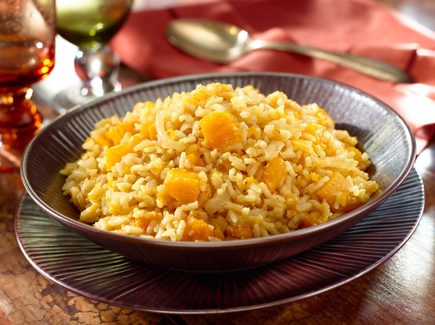 Arroz Blanco con Calabaza de Invierno