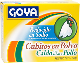 Cubitos en Polvo con Sabor a Pollo Reducido en Sodio