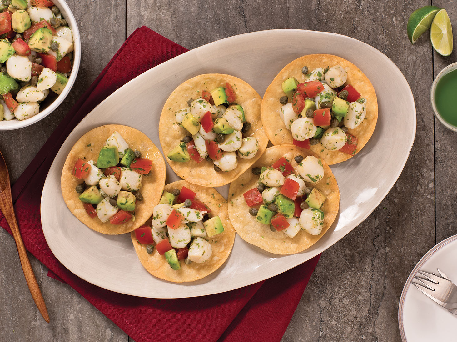 Tostadas de Ceviche a la Veracruzana