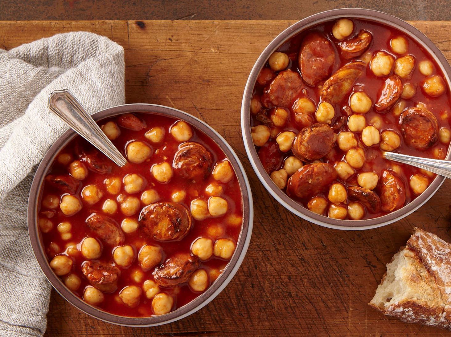 Chickpea Soup with Chorizo