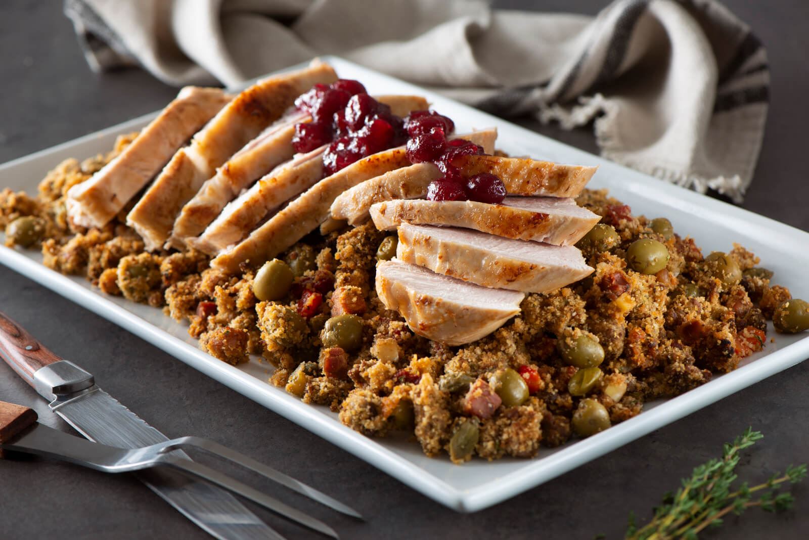 Turkey Breast with Chorizo Stuffing