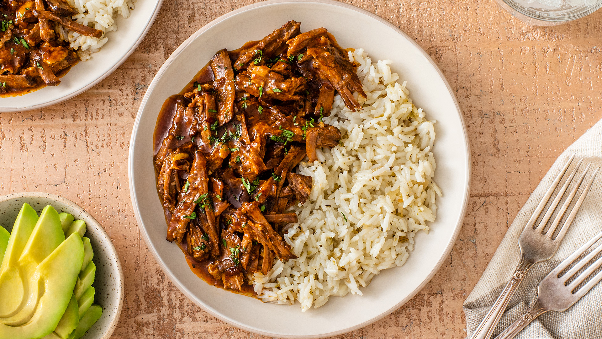 Chipotle Barbacoa con Arroz Jazmín y Cilantro