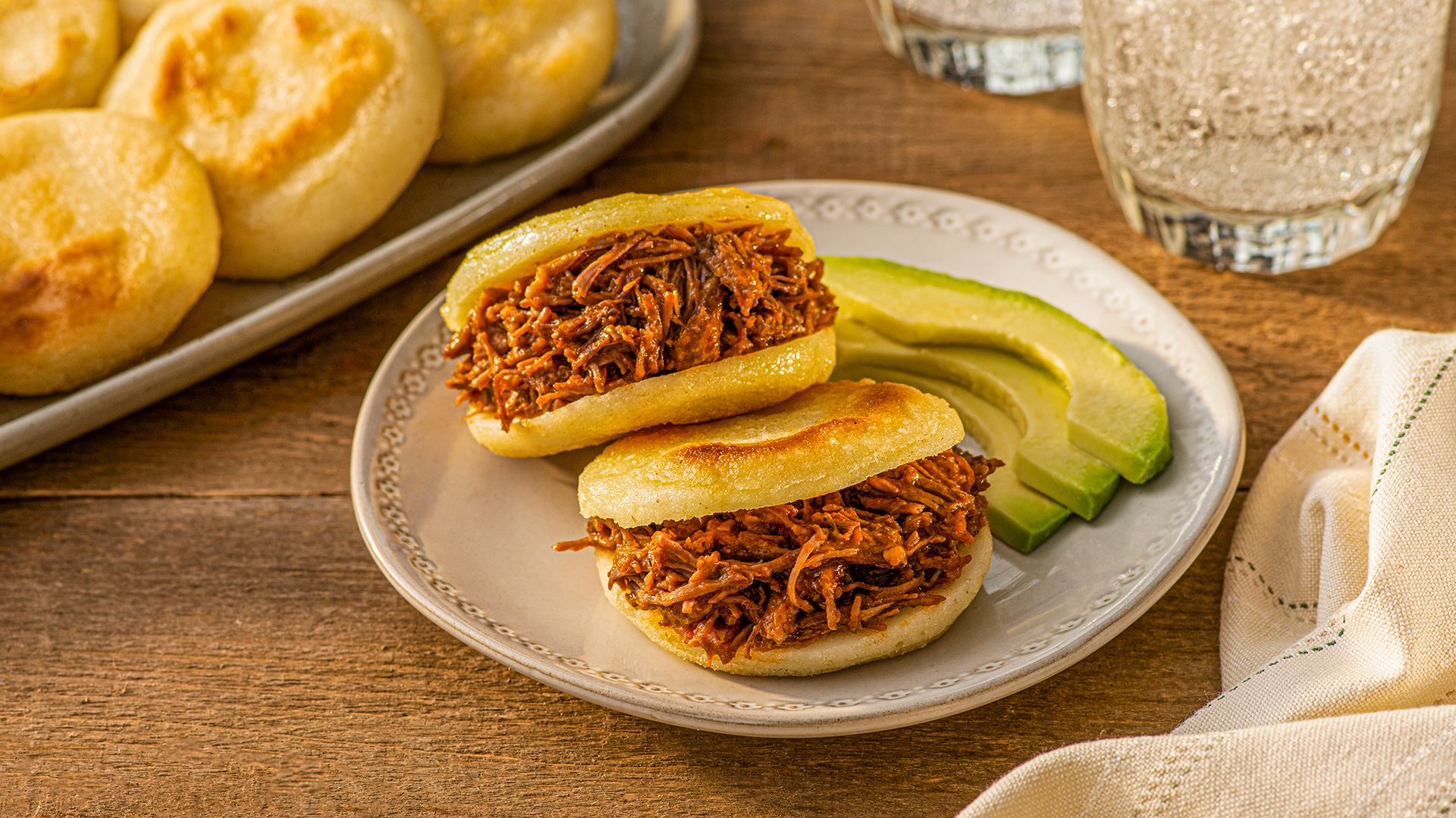 Shredded Beef Arepas