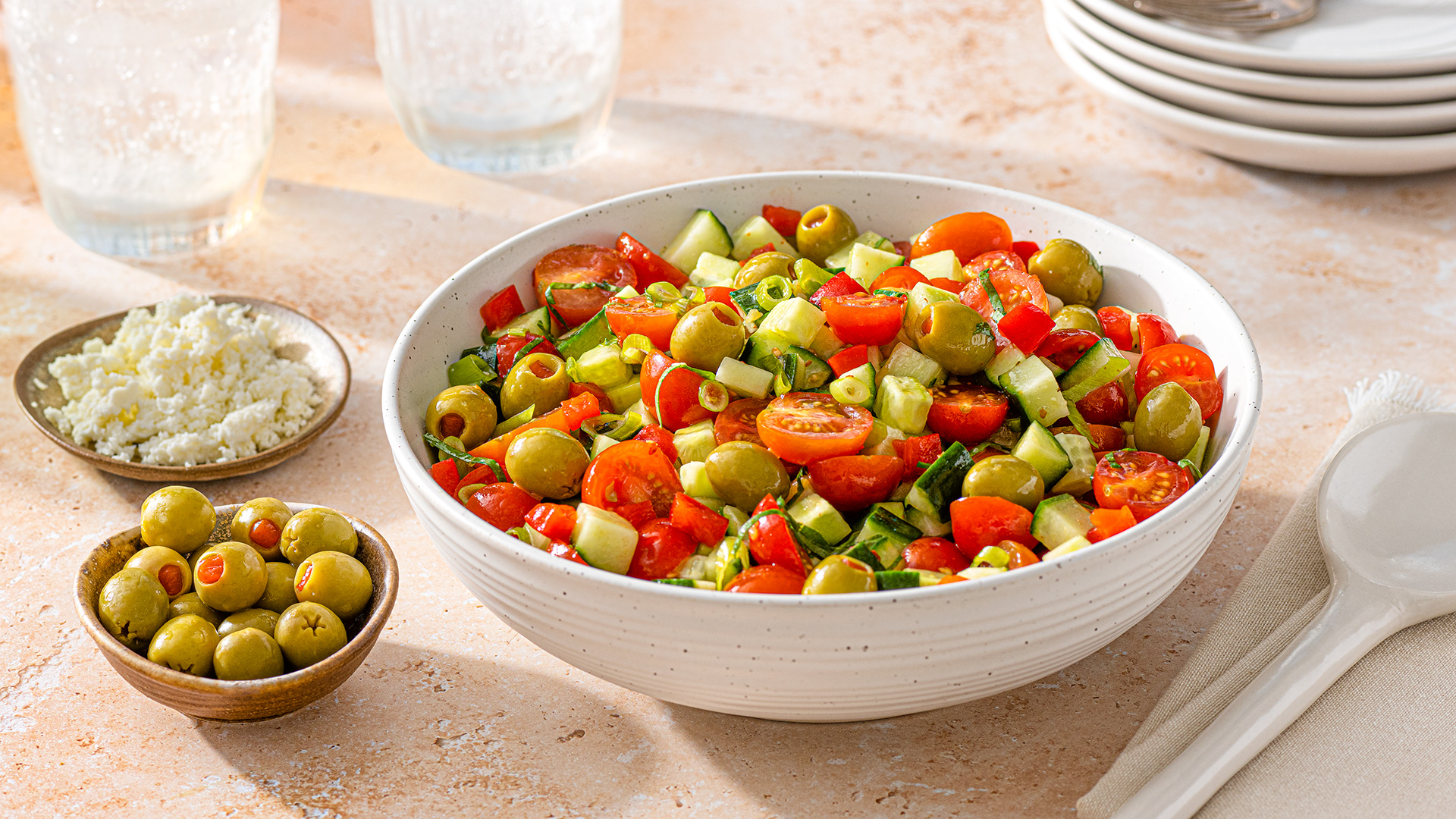 Mediterranean Green Olive Salad