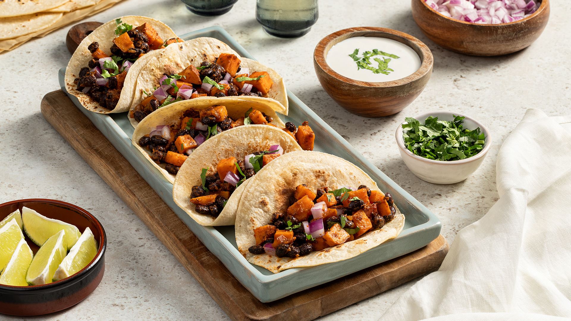 Black Bean and Sweet Potato Tacos