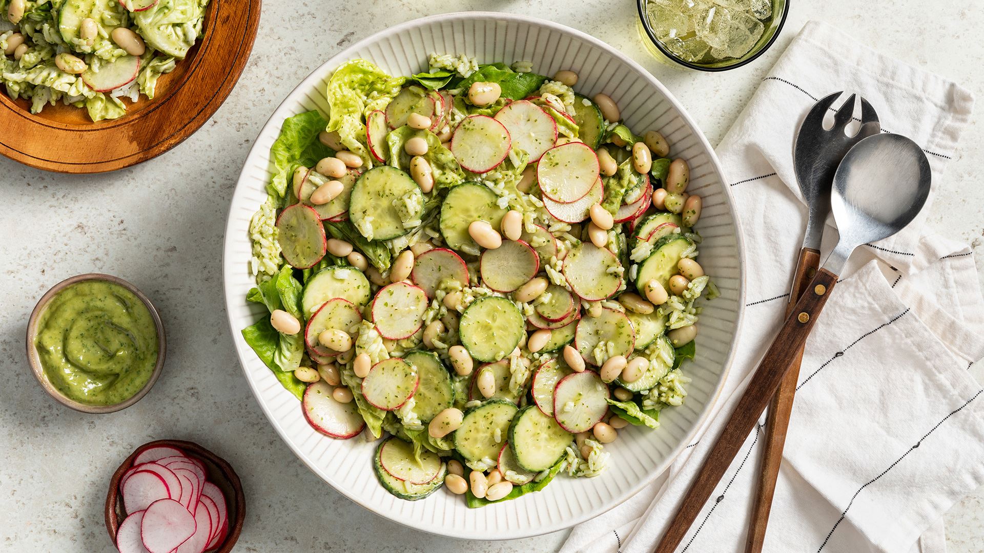 Green Goddess White Bean and Rice Salad